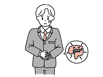 腸が痛いイメージイラスト