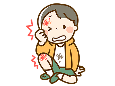擦り傷のイメージイラスト